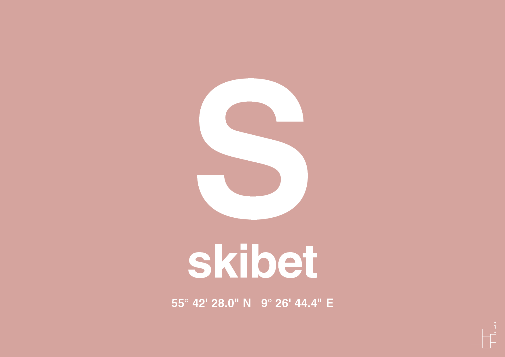 plakat: byplakat skibet med koordinater - bubble shell-Byer-A1two3