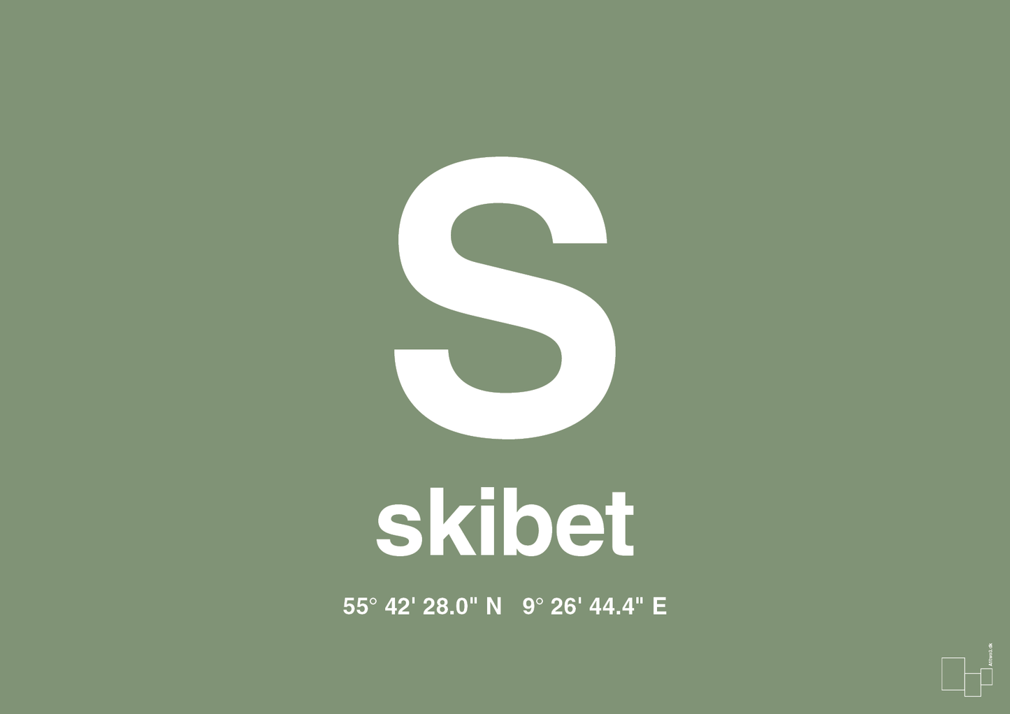 plakat: byplakat skibet med koordinater - jade-Byer-A1two3