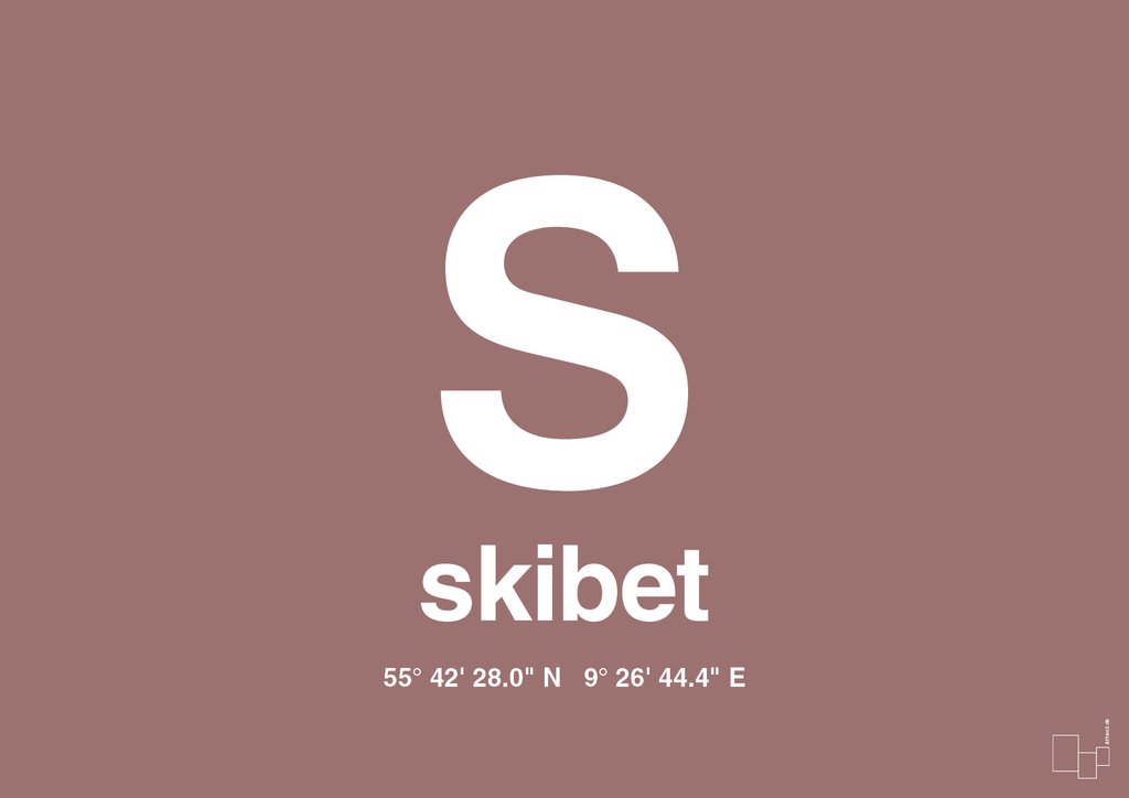 plakat: byplakat skibet med koordinater - plum-Byer-A1two3