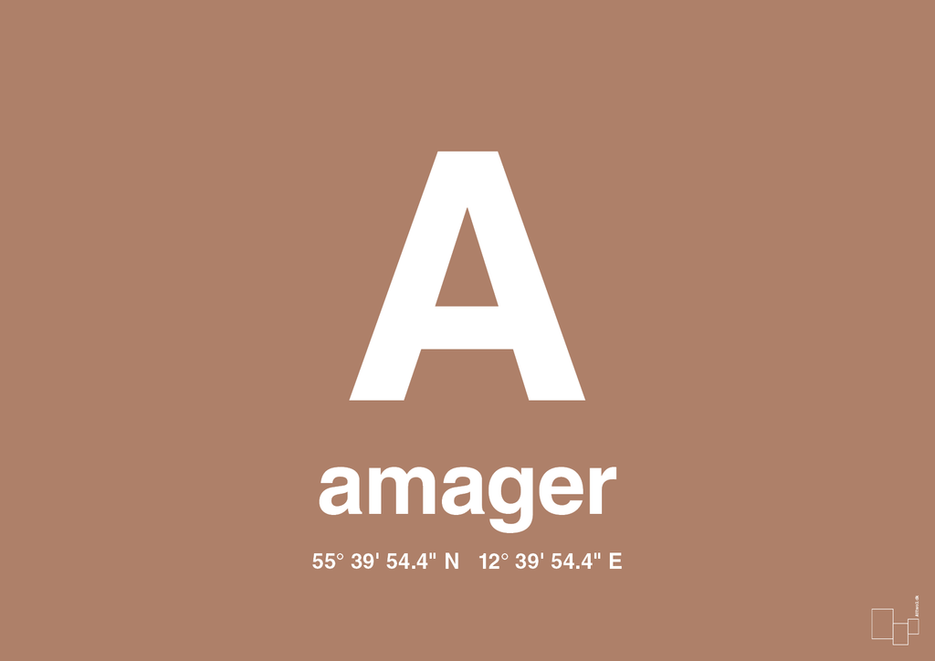 plakat: byplakat amager med koordinater - cider spice-Byer-A1two3