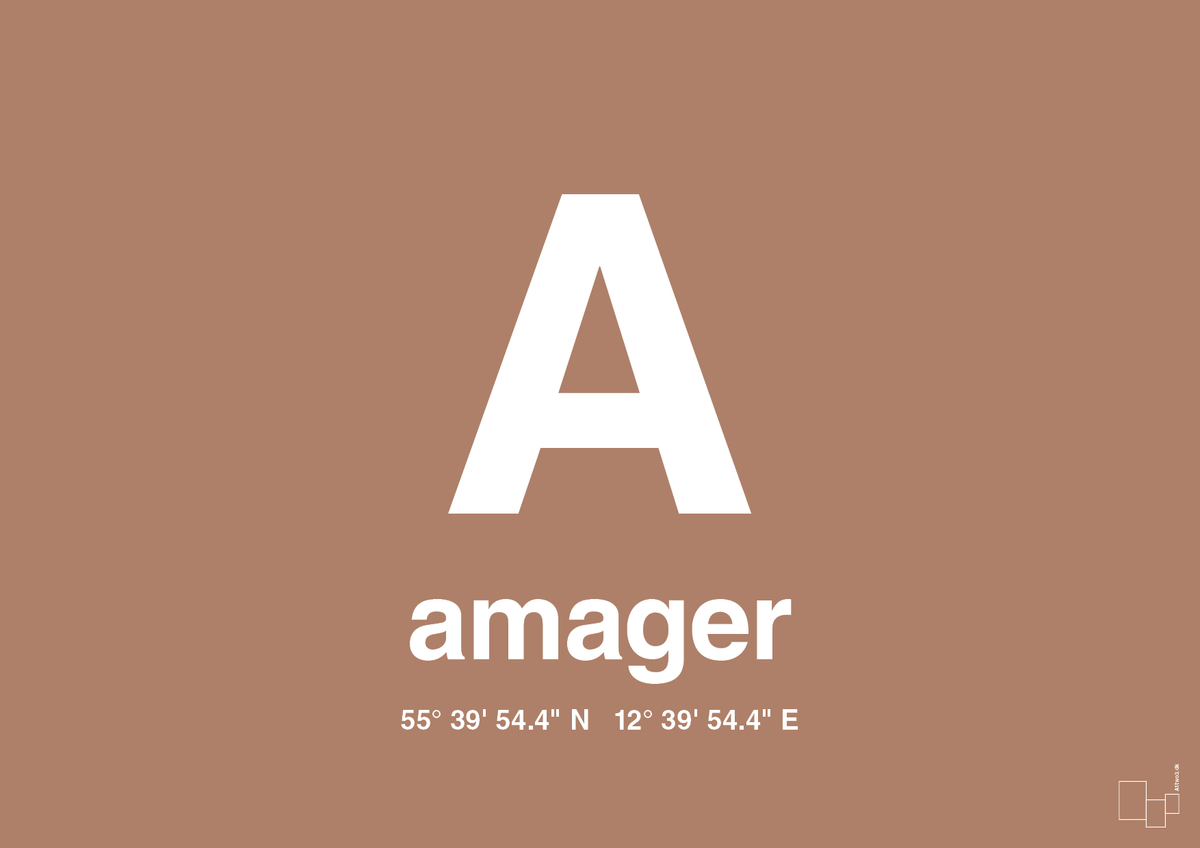 plakat: byplakat amager med koordinater - cider spice-Byer-A1two3