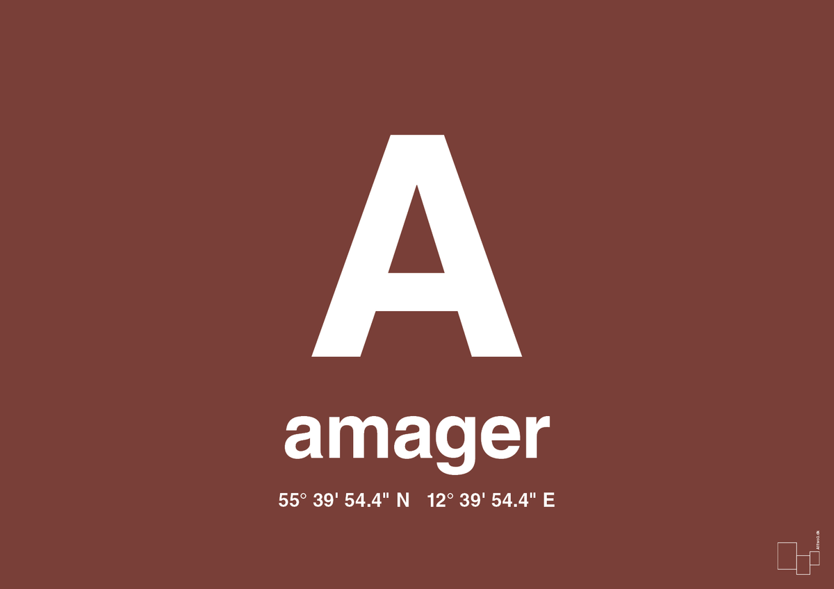 plakat: byplakat amager med koordinater - red pepper-Byer-A1two3