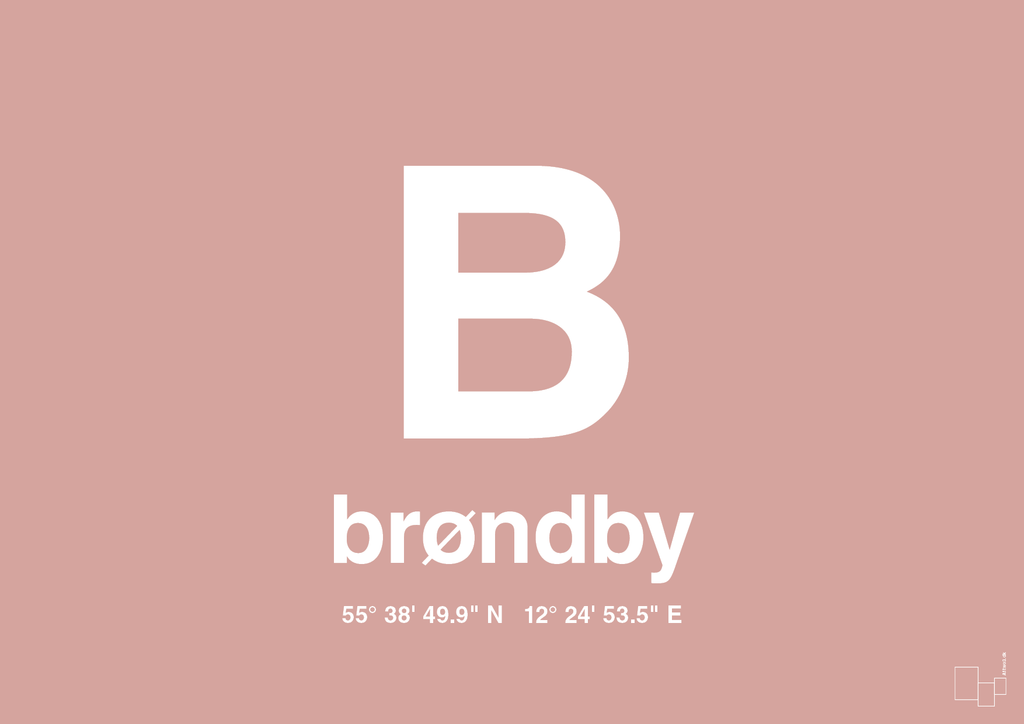 plakat: byplakat brøndby med koordinater - bubble shell-Byer-A1two3