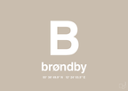 plakat: byplakat brøndby med koordinater - creamy mushroom-Byer-A1two3