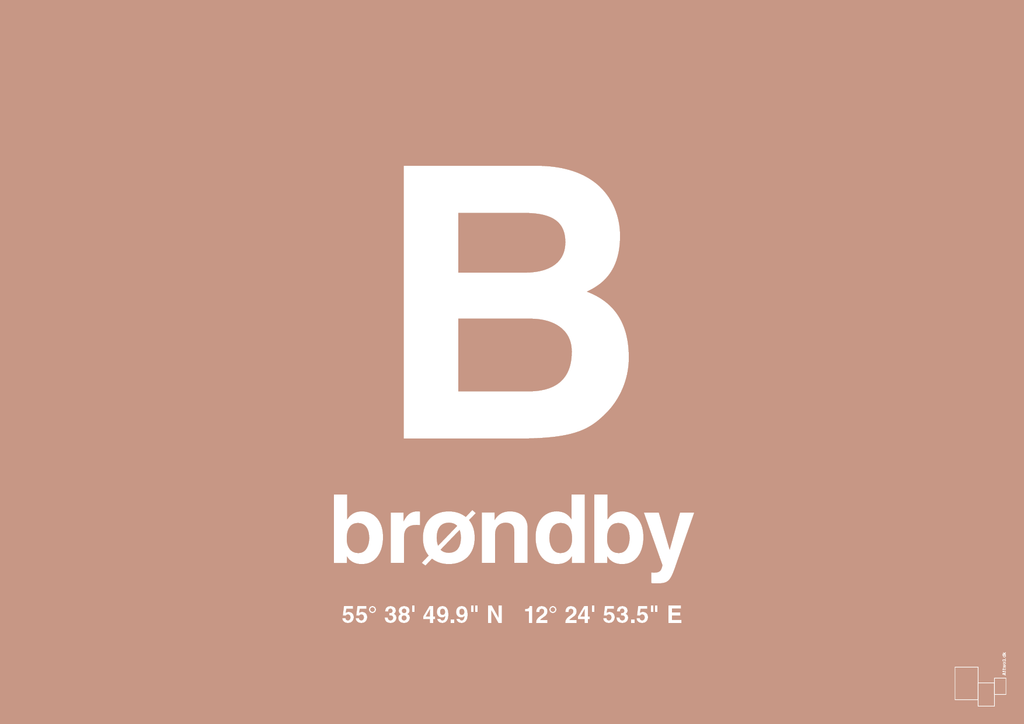 plakat: byplakat brøndby med koordinater - powder-Byer-A1two3