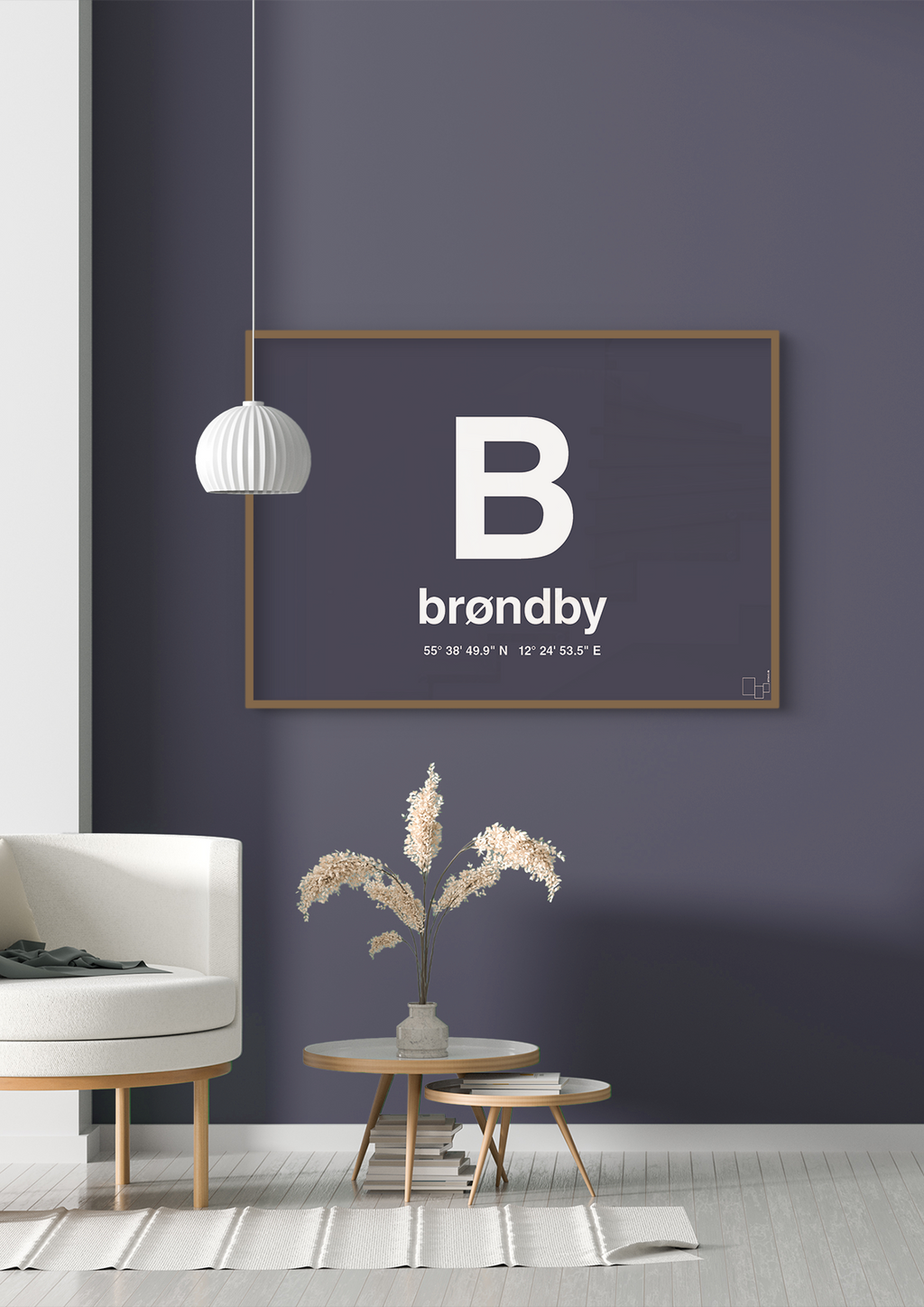plakat: byplakat brøndby med koordinater - charismatic-Byer-A1two3