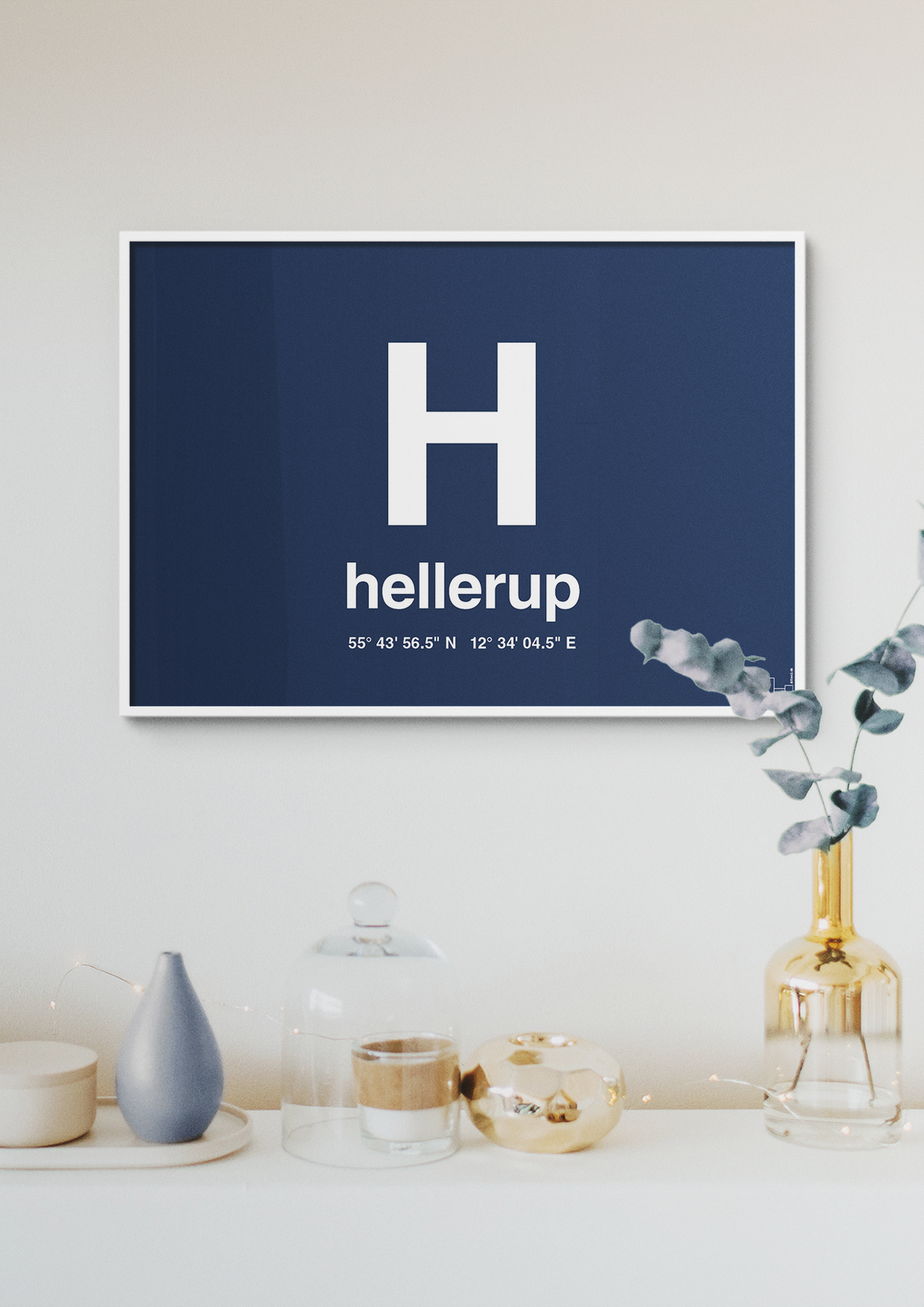 plakat: byplakat hellerup med koordinater - misty forrest-Byer-A1two3