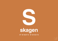 plakat: byplakat skagen med koordinater - rumba orange-Byer-A1two3