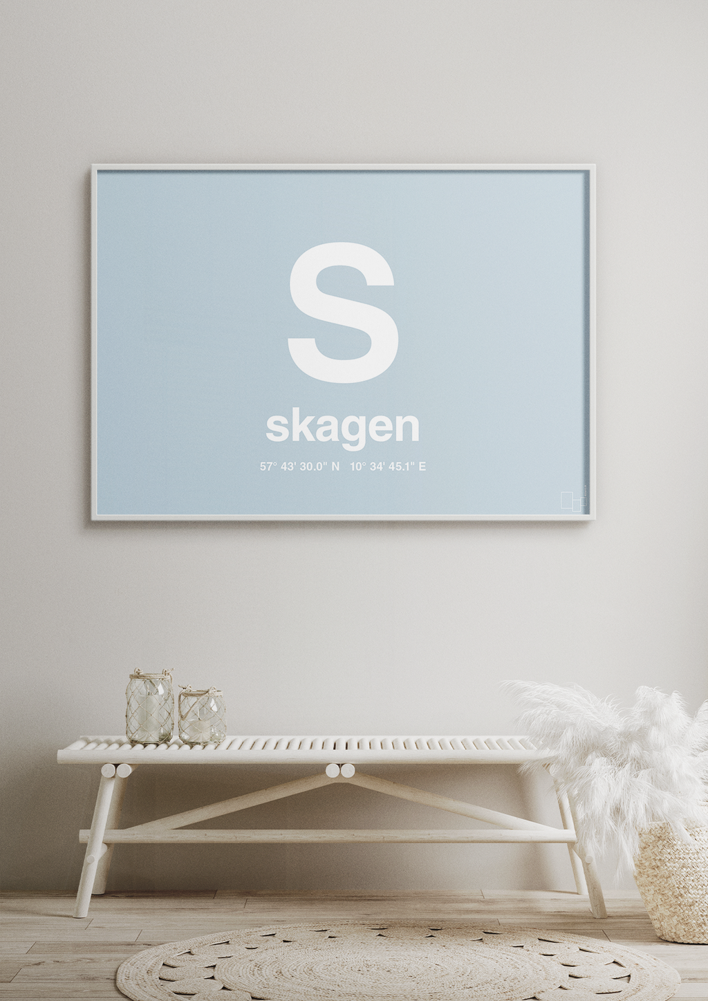 plakat: byplakat skagen med koordinater - cider spice-Byer-A1two3