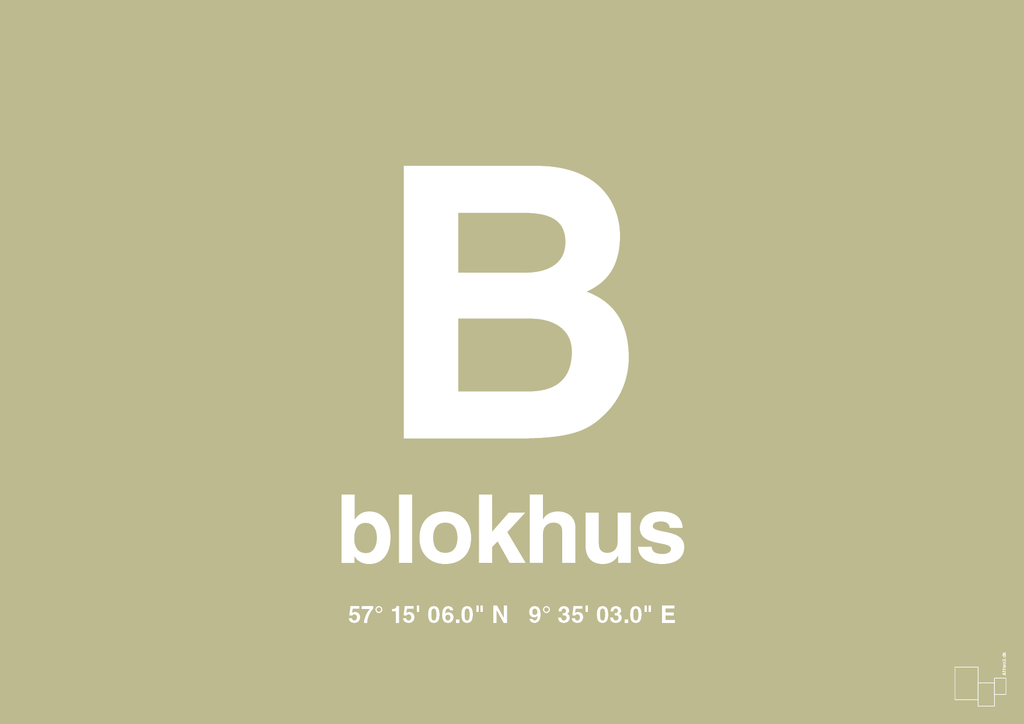 plakat: byplakat blokhus med koordinater - back to nature-Byer-A1two3