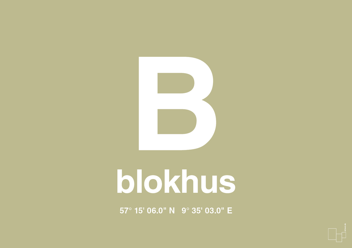plakat: byplakat blokhus med koordinater - back to nature-Byer-A1two3