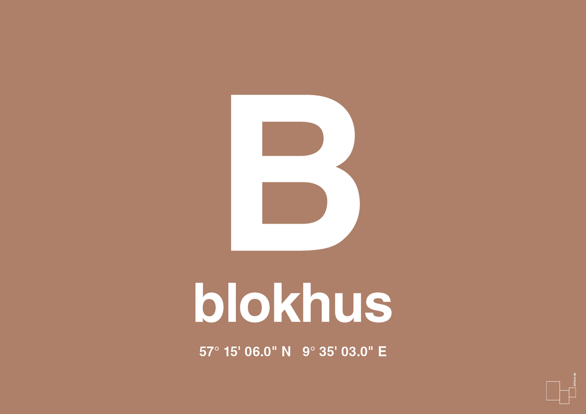 plakat: byplakat blokhus med koordinater - cider spice-Byer-A1two3