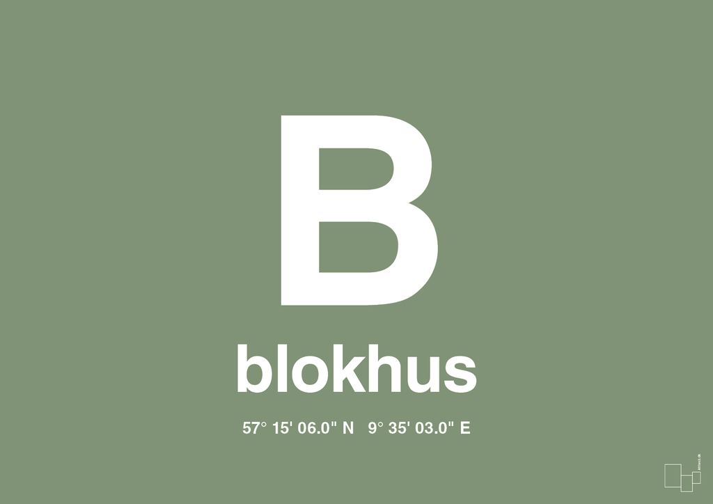 plakat: byplakat blokhus med koordinater - jade-Byer-A1two3