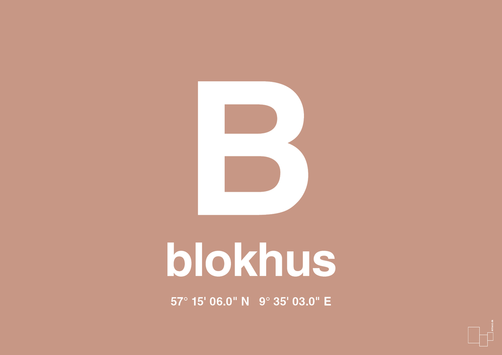 plakat: byplakat blokhus med koordinater - powder-Byer-A1two3