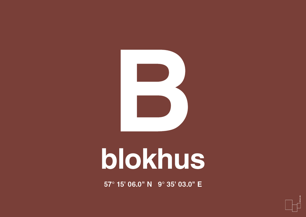 plakat: byplakat blokhus med koordinater - red pepper-Byer-A1two3