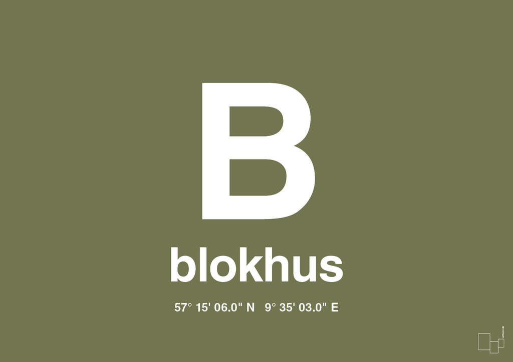 plakat: byplakat blokhus med koordinater - secret meadow-Byer-A1two3