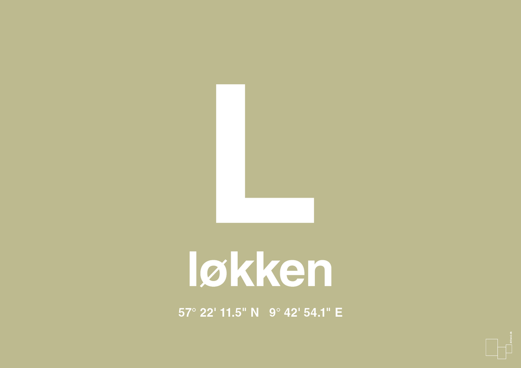 plakat: byplakat løkken med koordinater - back to nature-Byer-A1two3