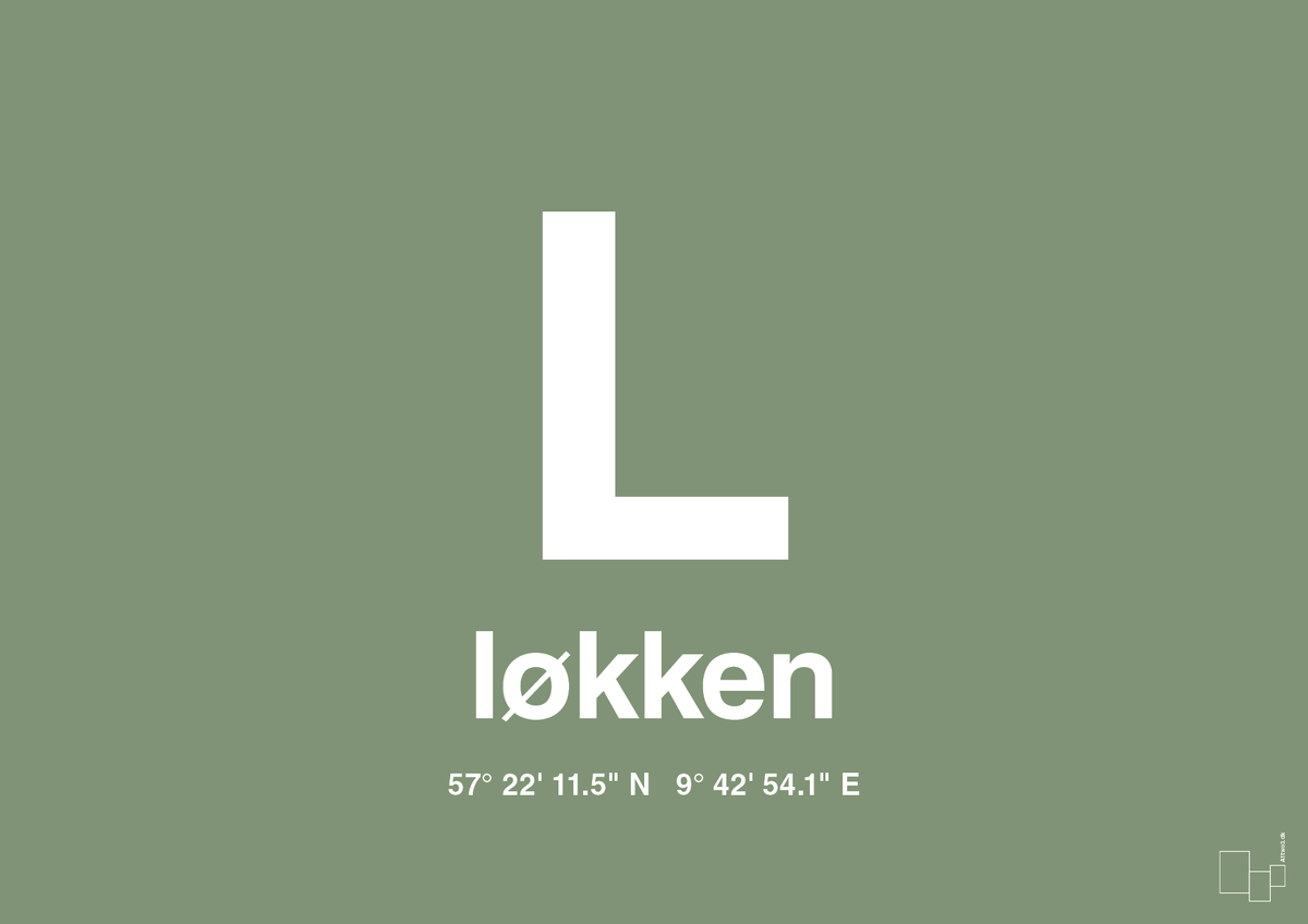 plakat: byplakat løkken med koordinater - jade-Byer-A1two3