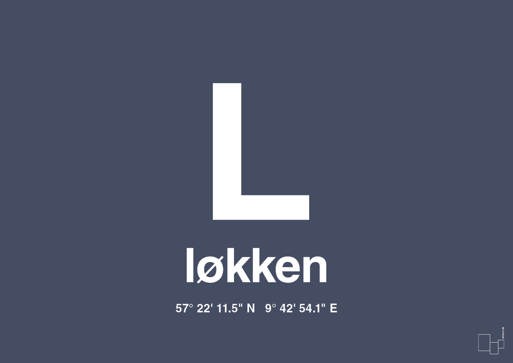 Byplakat løkken med koordinater - petrol-Byer-A1two3