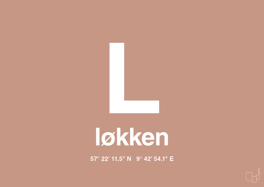 plakat: byplakat løkken med koordinater - powder-Byer-A1two3