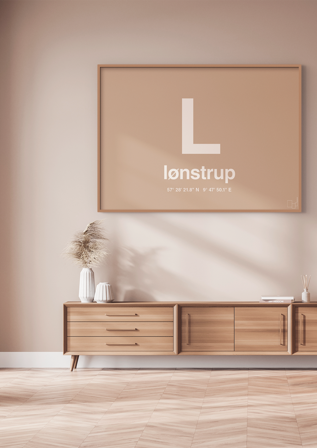 plakat: byplakat lønstrup med koordinater - back to nature-Byer-A1two3