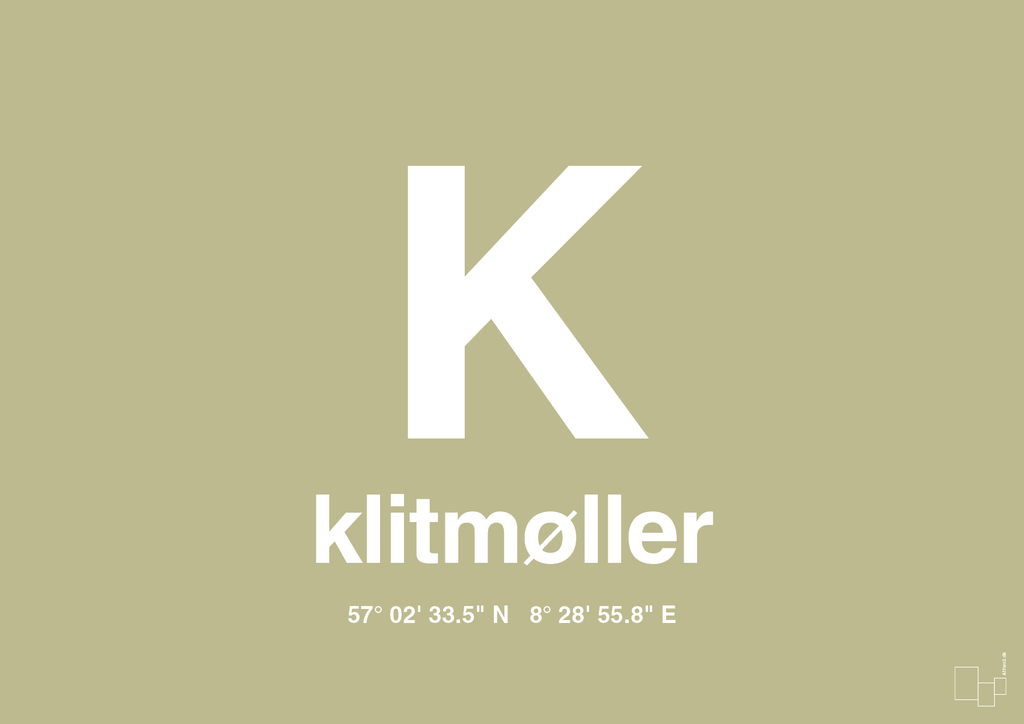 plakat: byplakat klitmøller med koordinater - back to nature-Byer-A1two3