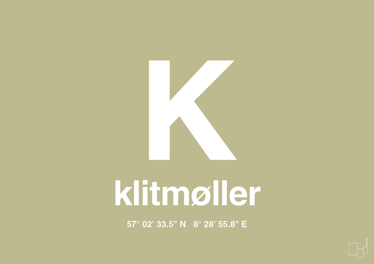 plakat: byplakat klitmøller med koordinater - back to nature-Byer-A1two3