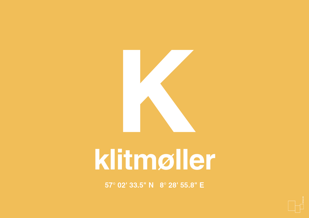 plakat: byplakat klitmøller med koordinater - honeycomb-Byer-A1two3