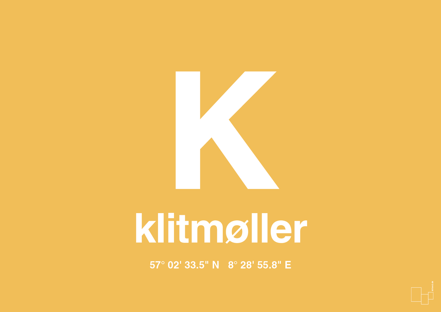 plakat: byplakat klitmøller med koordinater - honeycomb-Byer-A1two3