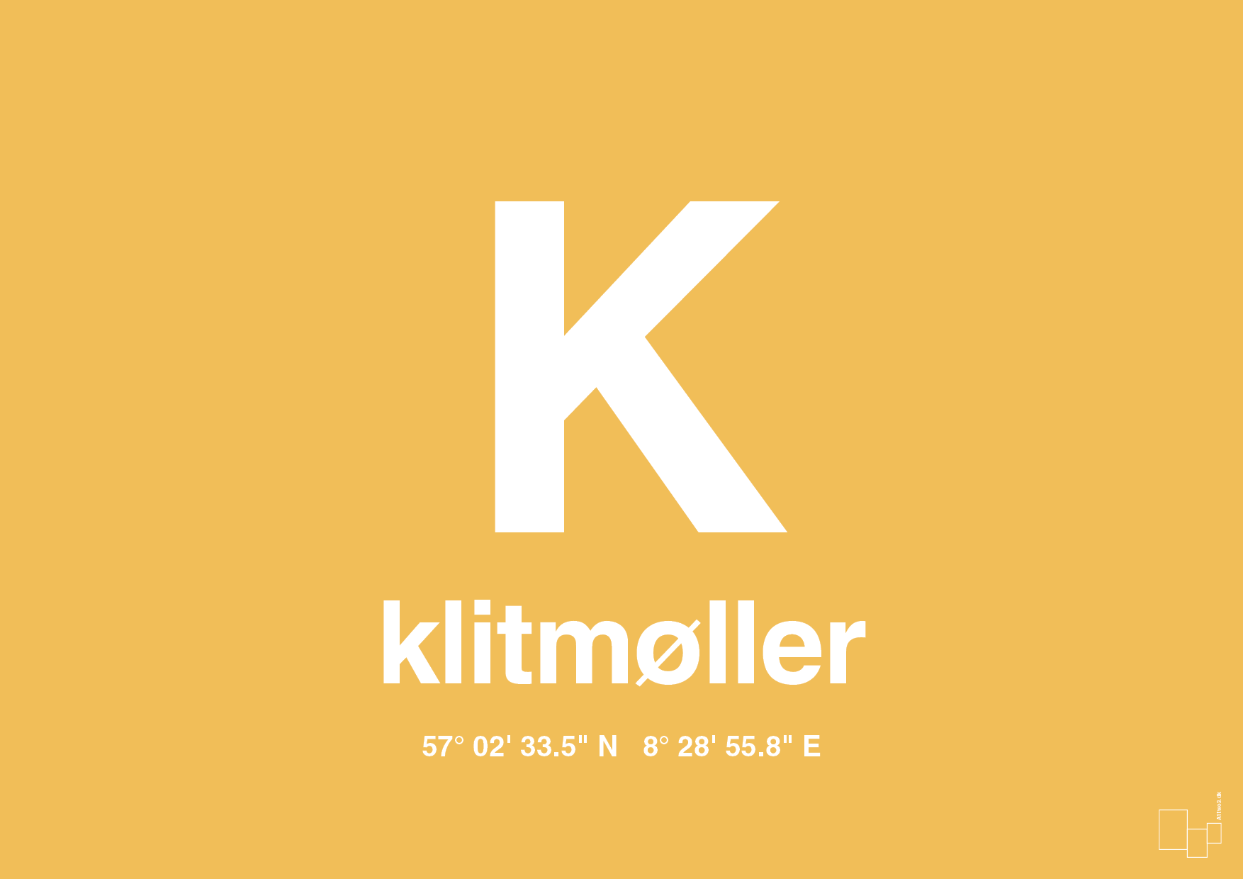 plakat: byplakat klitmøller med koordinater - honeycomb-Byer-A1two3