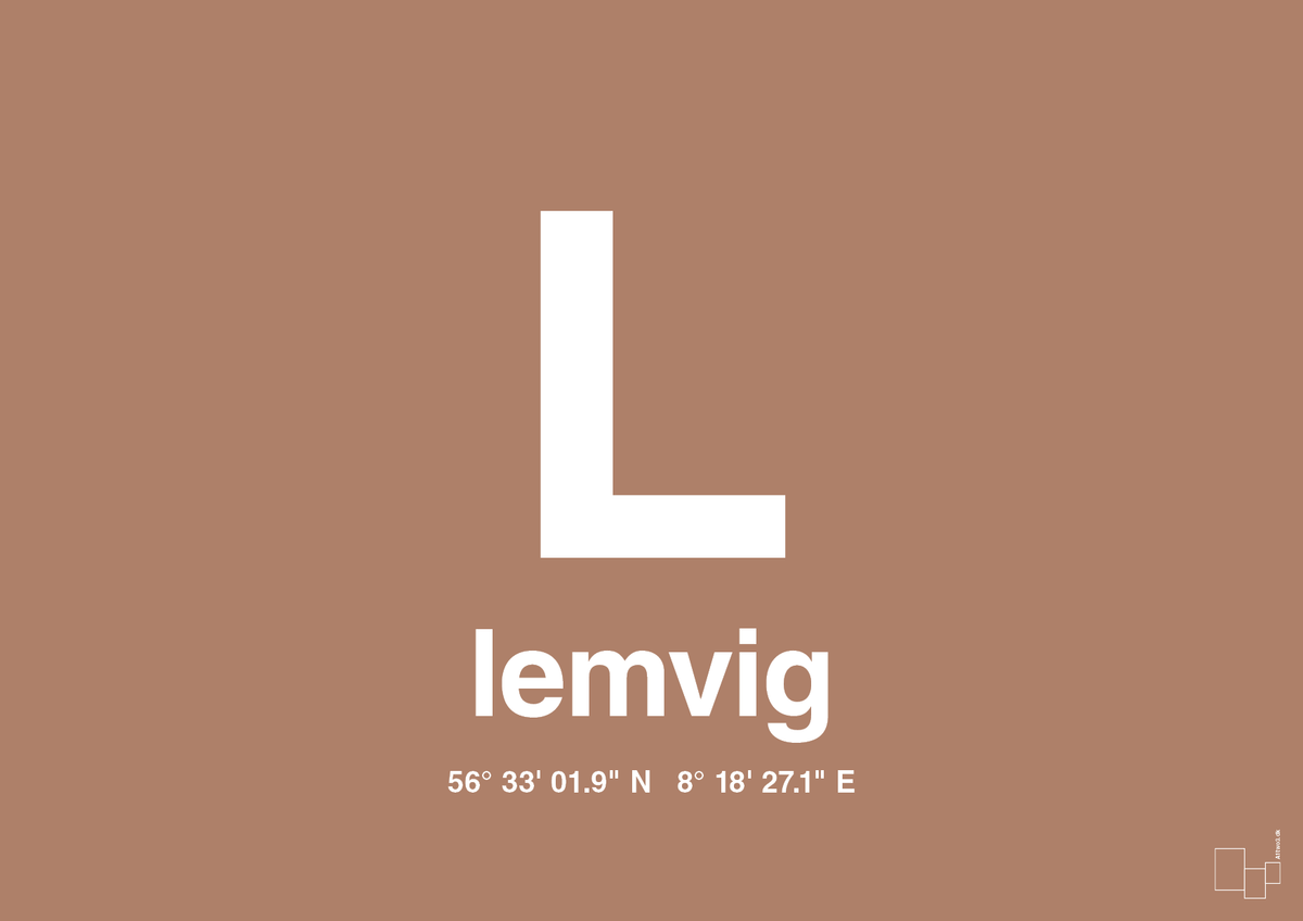 plakat: byplakat lemvig med koordinater - cider spice-Byer-A1two3