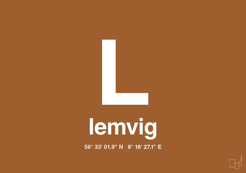 plakat: byplakat lemvig med koordinater - cognac-Byer-A1two3