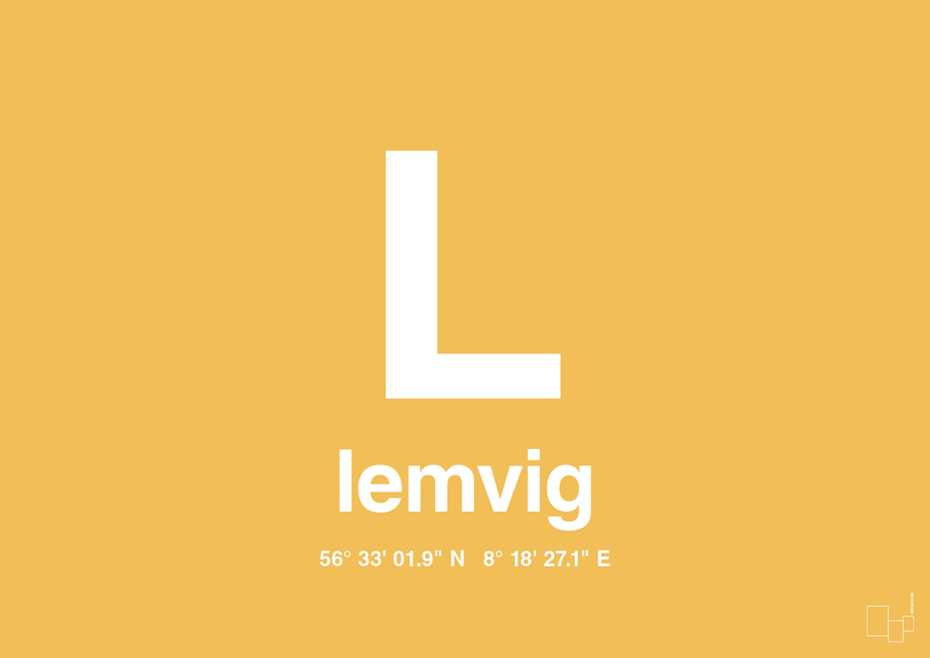 plakat: byplakat lemvig med koordinater - honeycomb-Byer-A1two3