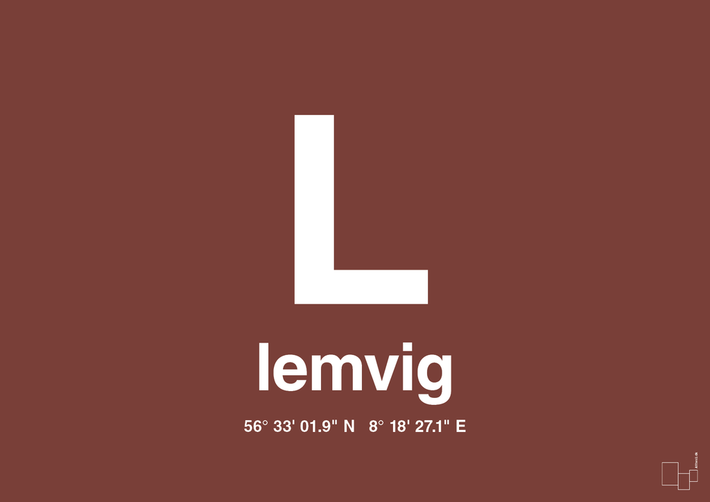 plakat: byplakat lemvig med koordinater - red pepper-Byer-A1two3
