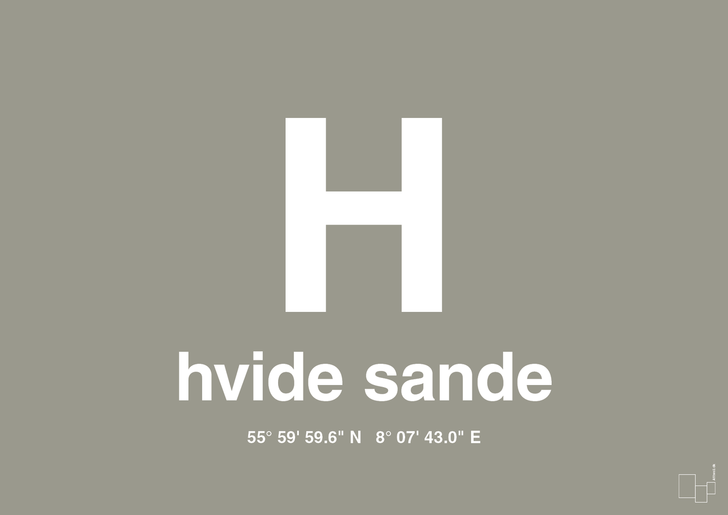 plakat: byplakat hvide sande med koordinater - battleship gray-Byer-A1two3
