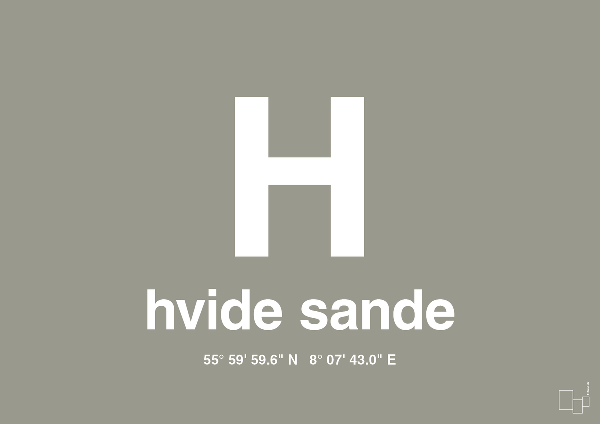 plakat: byplakat hvide sande med koordinater - battleship gray-Byer-A1two3