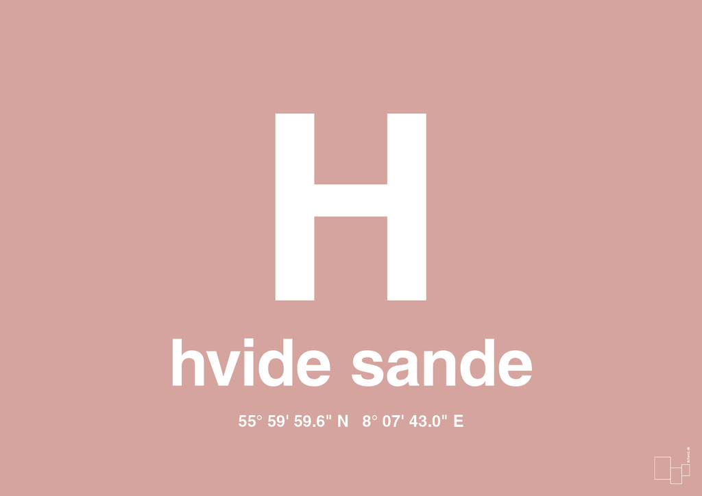 plakat: byplakat hvide sande med koordinater - bubble shell-Byer-A1two3