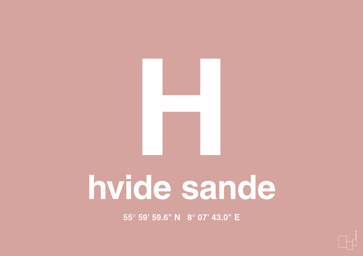 plakat: byplakat hvide sande med koordinater - bubble shell-Byer-A1two3