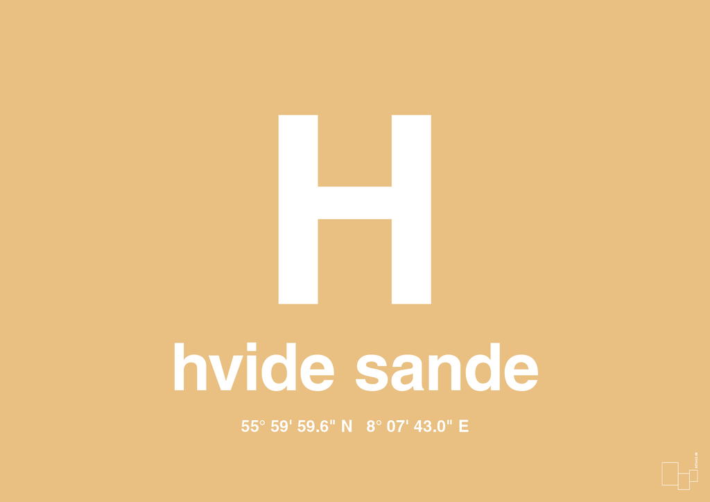 plakat: byplakat hvide sande med koordinater - charismatic-Byer-A1two3