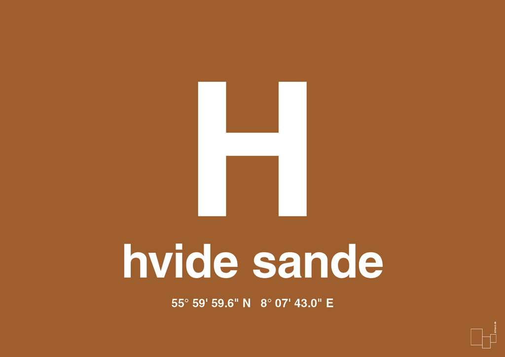 plakat: byplakat hvide sande med koordinater - cognac-Byer-A1two3
