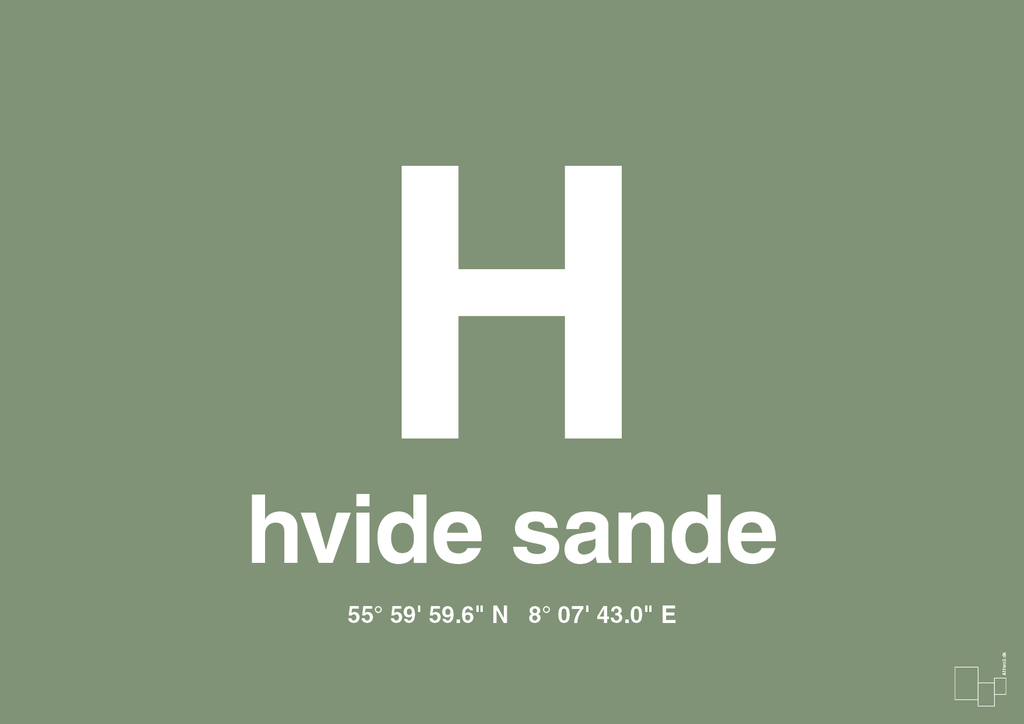 plakat: byplakat hvide sande med koordinater - jade-Byer-A1two3