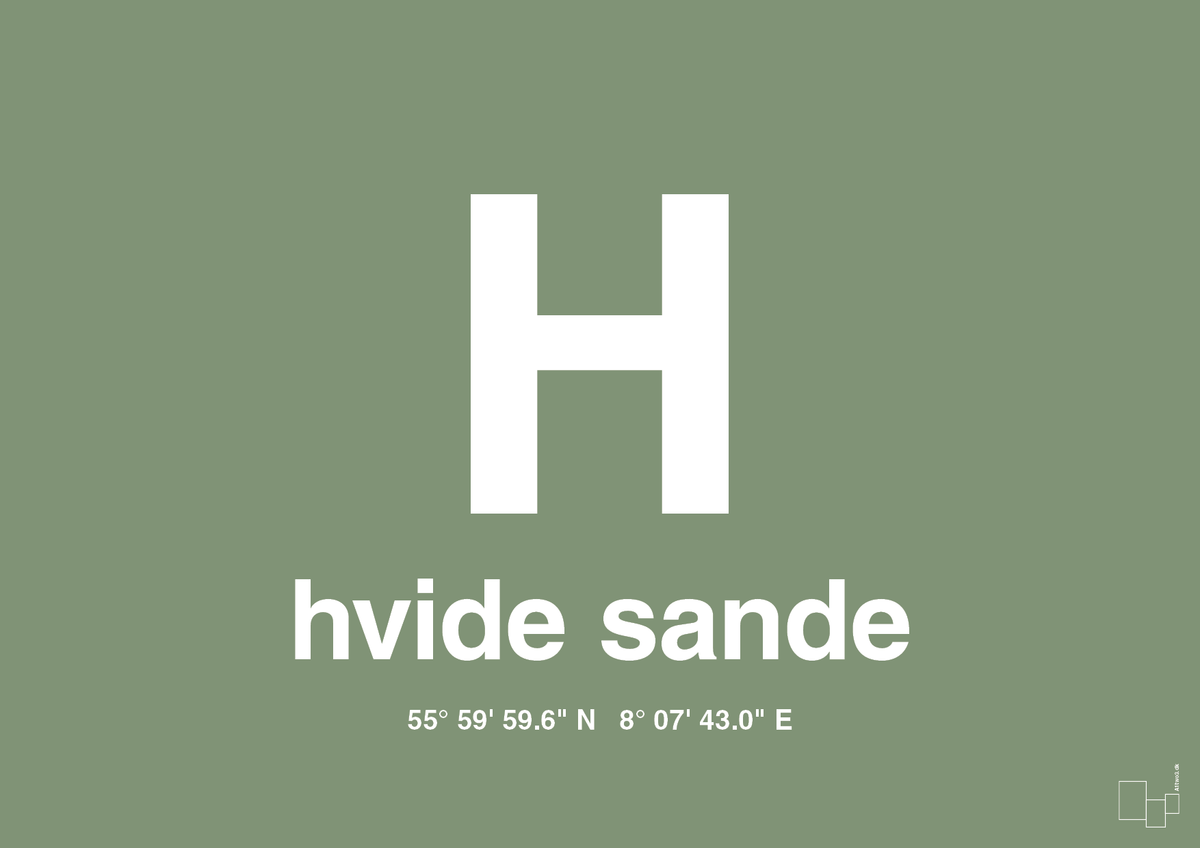 plakat: byplakat hvide sande med koordinater - jade-Byer-A1two3