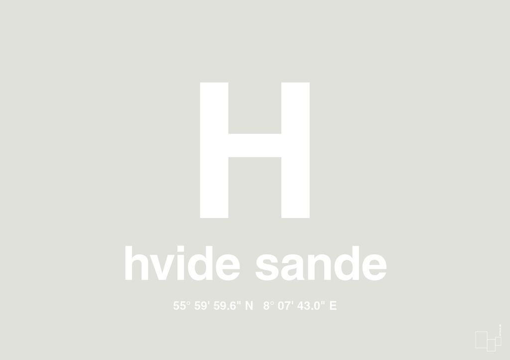 plakat: byplakat hvide sande med koordinater - painters white-Byer-A1two3