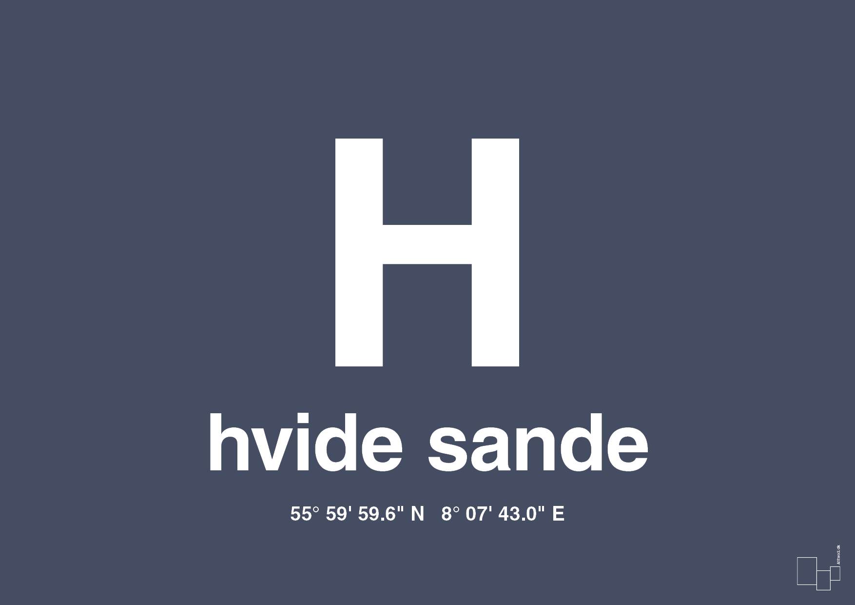 Byplakat hvide sande med koordinater - petrol-Byer-A1two3