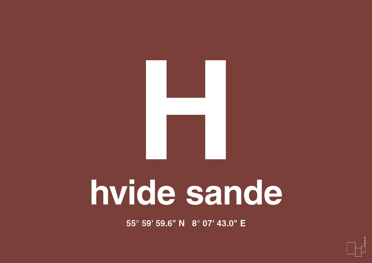 plakat: byplakat hvide sande med koordinater - red pepper-Byer-A1two3