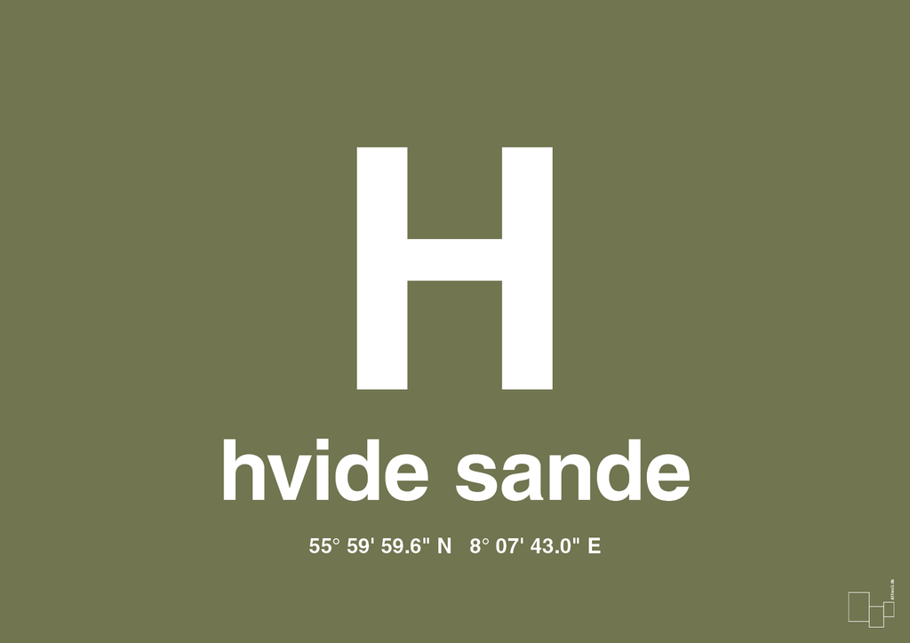 plakat: byplakat hvide sande med koordinater - secret meadow-Byer-A1two3