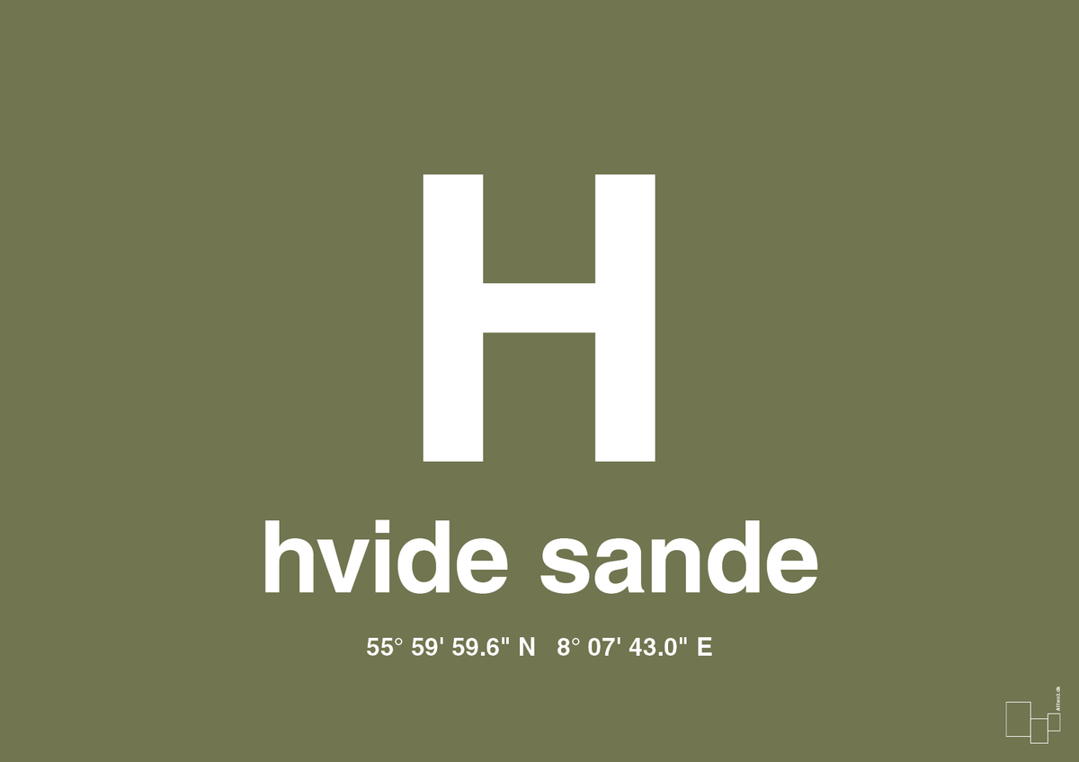 plakat: byplakat hvide sande med koordinater - secret meadow-Byer-A1two3
