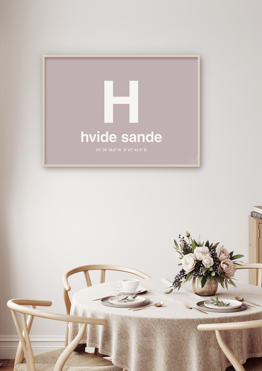plakat: byplakat hvide sande med koordinater - bubble shell-Byer-A1two3