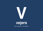 plakat: byplakat vejers med koordinater - lapis blue-Byer-A1two3