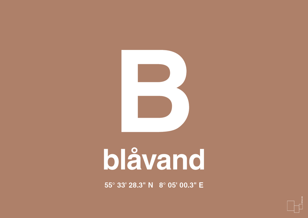 plakat: byplakat blåvand med koordinater - cider spice-Byer-A1two3